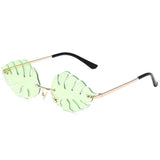 Boogzel Apparel Tropical Leaf Shaped Sunglasses, view 4