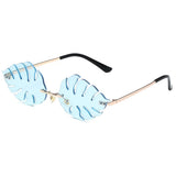 Boogzel Apparel Tropical Leaf Shaped Sunglasses, view 5