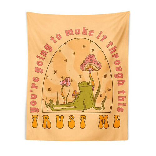 Boogzel Apparel Trust Me Frog Wall Tapestry