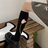 Boogzel Apparel Tulip Black Knee Socks, view 4