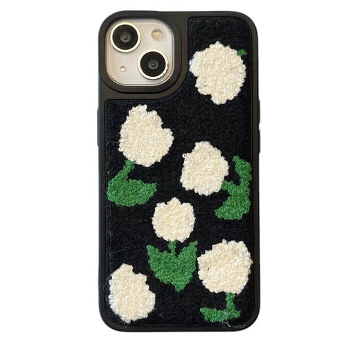 Boogzel Apparel Tulip Embroidery iPhone Case