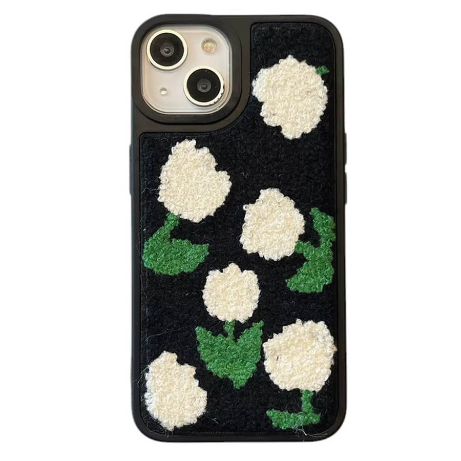 Boogzel Apparel Tulip Embroidery iPhone Case