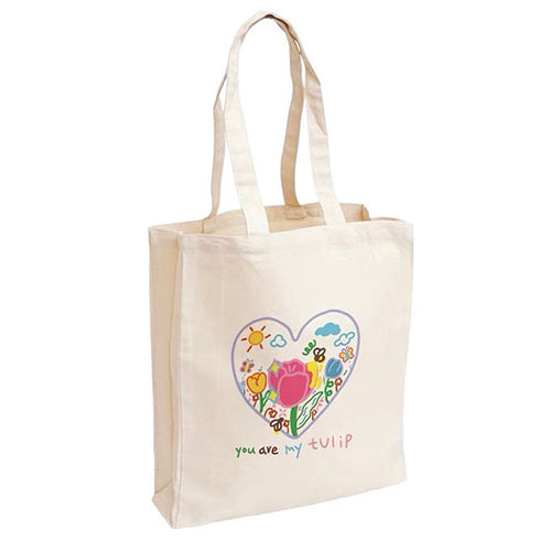 Boogzel Apparel Tulip Embroidery Aesthetic Tote Bag