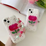Boogzel Apparel Tulip Flower Chain iPhone Case, view 3