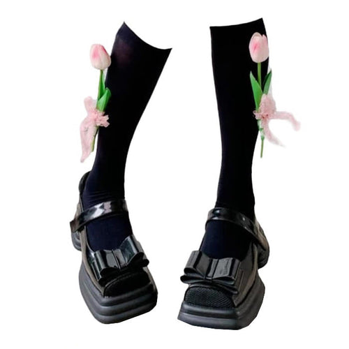 Boogzel Apparel Tulip Flower Tube Socks