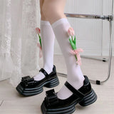 Boogzel Apparel Tulip Flower Tube Socks, view 3