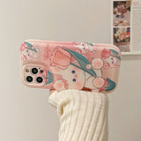 Boogzel Apparel Tulips Bunny iPhone Case, view 3