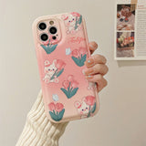 Boogzel Apparel Tulips Bunny iPhone Case, view 4