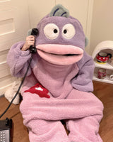 Boogzel Apparel Ugly Fish Fleece Onesie Pajama, view 2