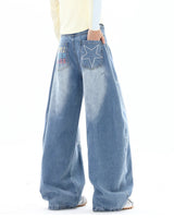 Boogzel Apparel Utah Style Star Wide Leg Jeans, view 5