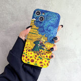 Boogzel Apparel Van Gogh Sunflowers iPhone Case, view 3
