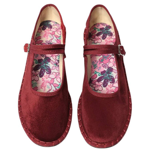 Boogzel Apparel Velvet Mary Jane Flats