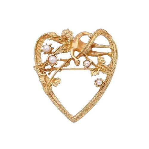 Boogzel Apparel Vintage Aesthetic Angel Brooch