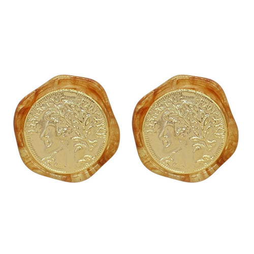 Boogzel Apparel Vintage Aesthetic Coin Earrings