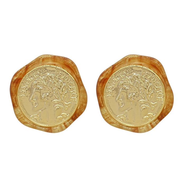 Boogzel Apparel Vintage Aesthetic Coin Earrings