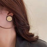 Boogzel Apparel Vintage Aesthetic Coin Earrings, view 2