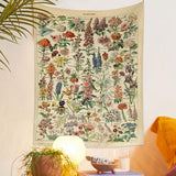 Boogzel Apparel Vintage Aesthetic Fleurs Wall Tapestry, view 2