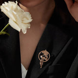Boogzel Apparel Vintage Aesthetic Girl with a Pearl Brooch, view 2
