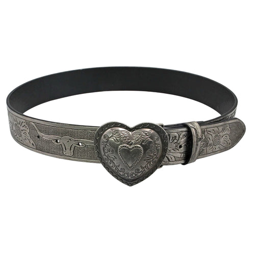 Boogzel Apparel Vintage Aesthetic Heart Buckle Belt