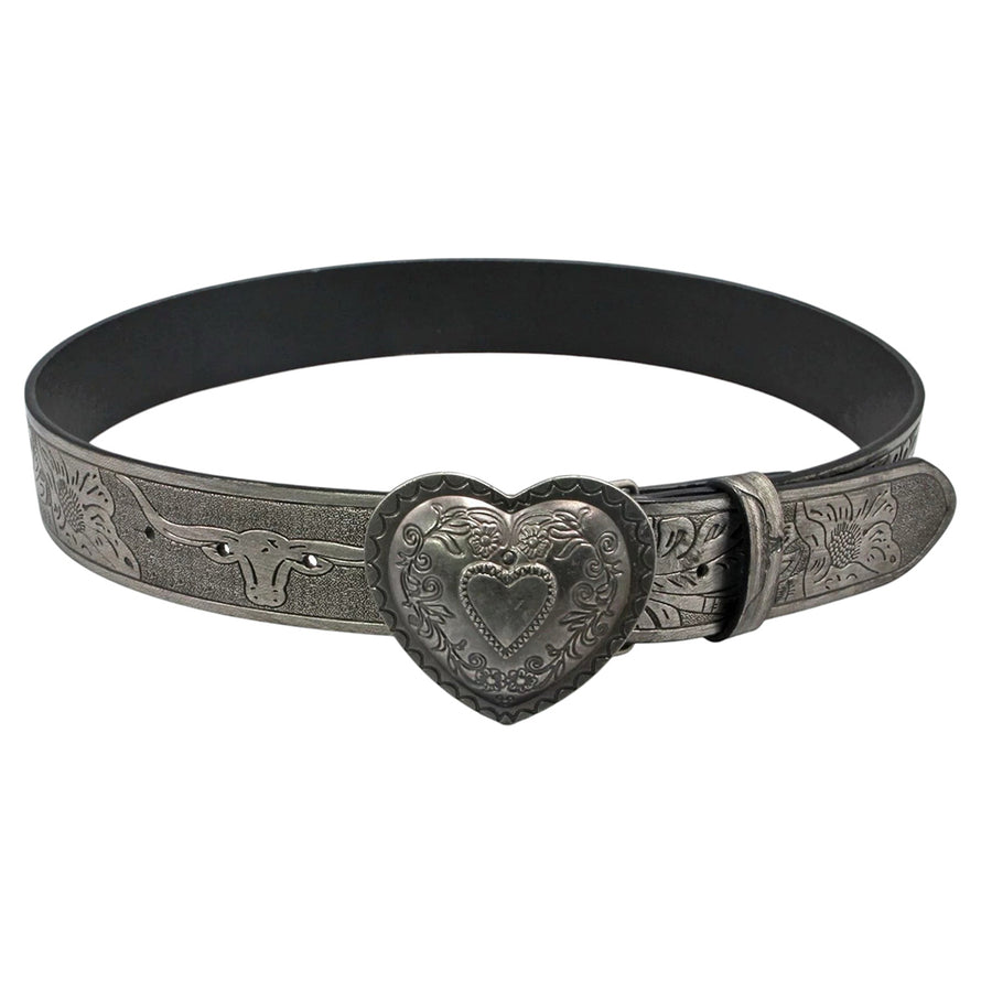 Boogzel Apparel Vintage Aesthetic Heart Buckle Belt