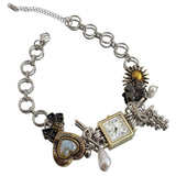 Boogzel Apparel Vintage Clock Charm Choker, view 3
