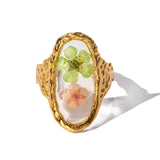 Boogzel Apparel Vintage Dried Flowers Rings, view 4