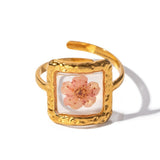 Boogzel Apparel Vintage Dried Flowers Rings, view 6