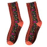 Boogzel Apparel Vintage Embroidered Floral Socks, view 2