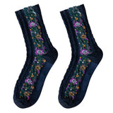 Boogzel Apparel Vintage Embroidered Floral Socks, view 4
