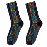 Boogzel Apparel Vintage Embroidered Floral Socks, view 5
