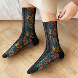 Boogzel Apparel Vintage Embroidered Floral Socks, view 6