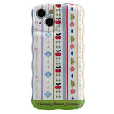 Boogzel Apparel Vintage Floral Pattern iPhone Case, view 6