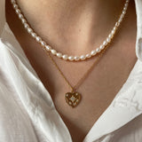 Boogzel Apparel Vintage Heart Coin Necklace, view 2