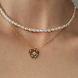 Boogzel Apparel Vintage Heart Coin Necklace, view 3