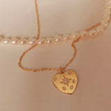 Boogzel Apparel Vintage Heart Coin Necklace, view 4