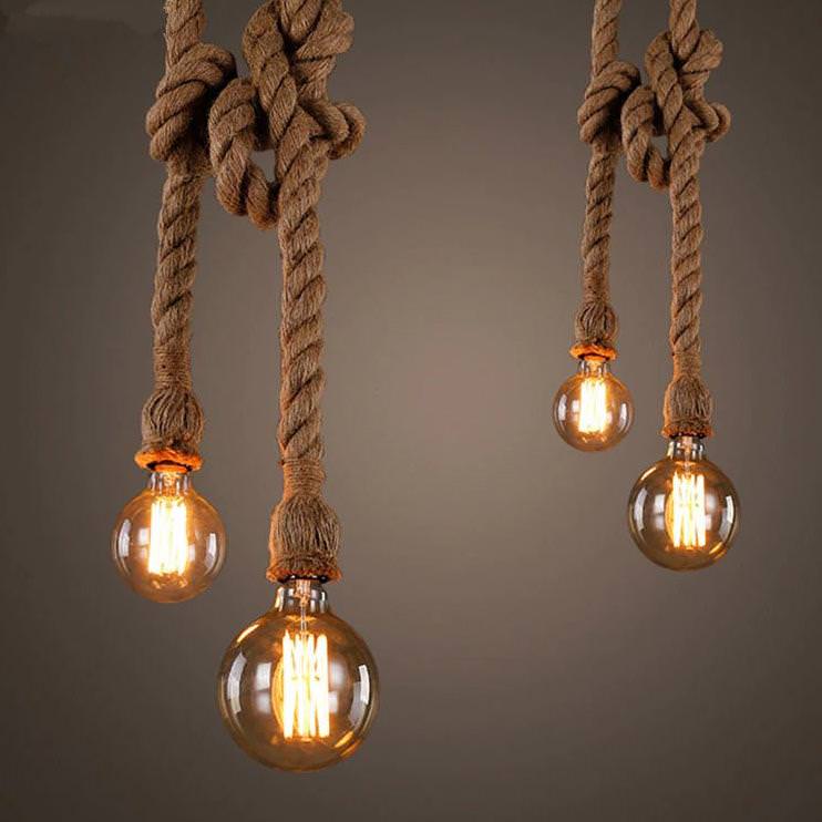 Boogzel Apparel Vintage Rope Pendant Light