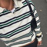 Boogzel Apparel Vintage Stripe Rugby Polo, view 3