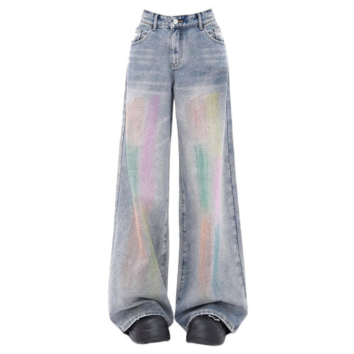 Boogzel Apparel Vintage Style Brush Strokes Jeans