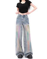 Boogzel Apparel Vintage Style Brush Strokes Jeans, view 3