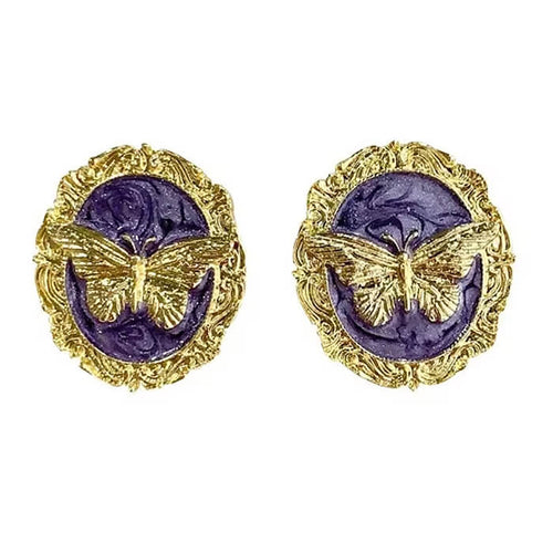 Boogzel Apparel Vintage Style Butterfly Earrings