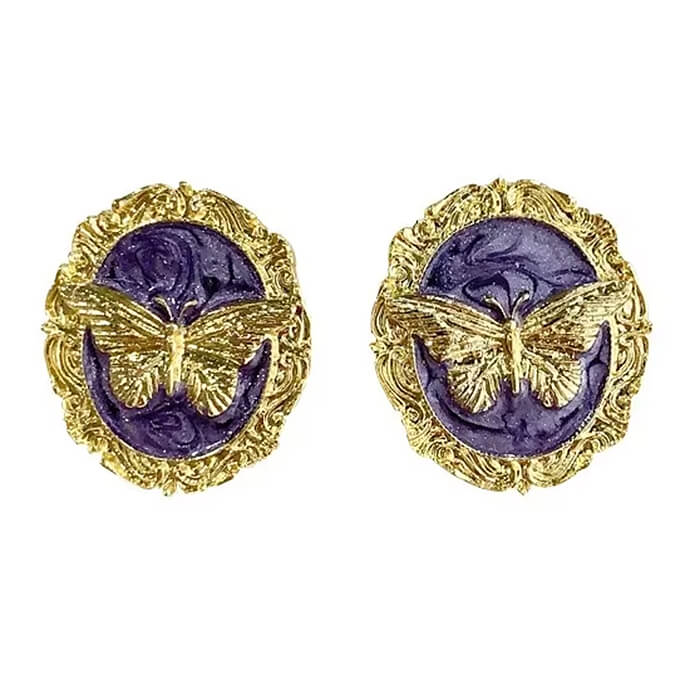 Boogzel Apparel Vintage Style Butterfly Earrings