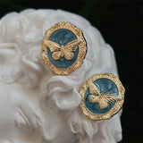 Boogzel Apparel Vintage Style Butterfly Earrings, view 2
