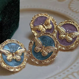 Boogzel Apparel Vintage Style Butterfly Earrings, view 3