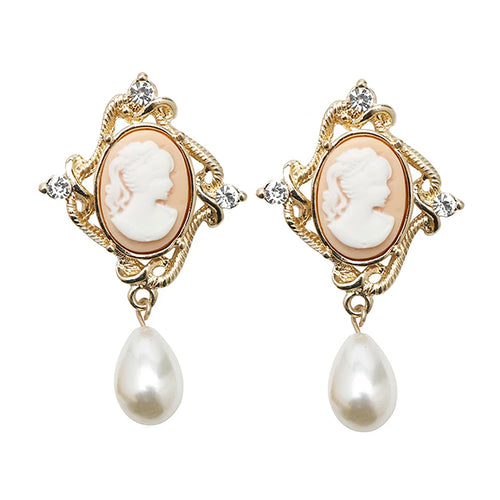 Boogzel Apparel Vintage Style Cameo Earrings