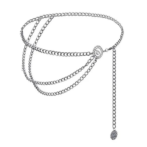 Boogzel Apparel Vintage Style Coin Layered Chain Belt