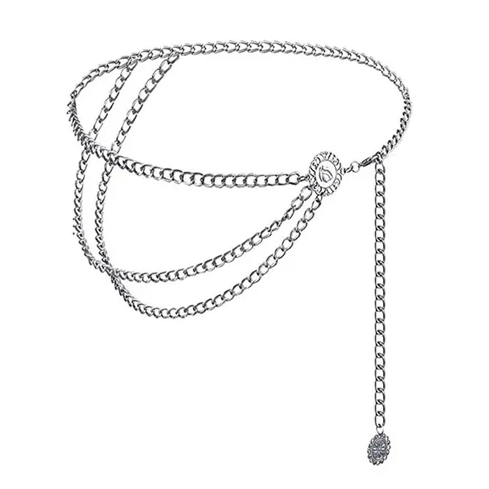 Boogzel Apparel Vintage Style Coin Layered Chain Belt