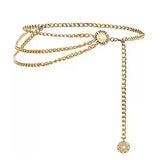 Boogzel Apparel Vintage Style Coin Layered Chain Belt, view 2