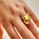 Boogzel Apparel Vintage Style Crab Ring, view 3