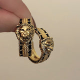 Boogzel Apparel Vintage Style Lion Hoop Earrings, view 4