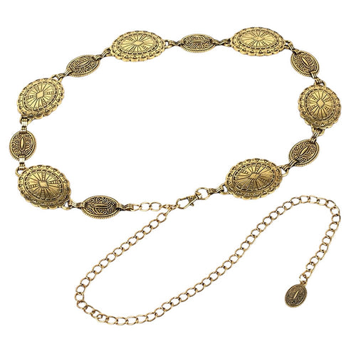 Boogzel Apparel Vintage Style Medallion Chain Belt